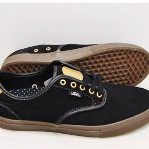 Vans Chima Ferguson Pro Black Gum Gold Skate Shoes - Picture 7 of 8